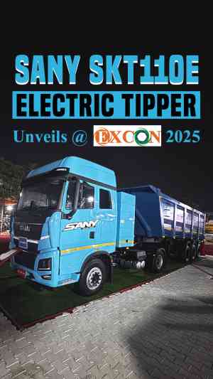 SANY SKT110E Electric Tipper at EXCON 2025 — Specs & Features