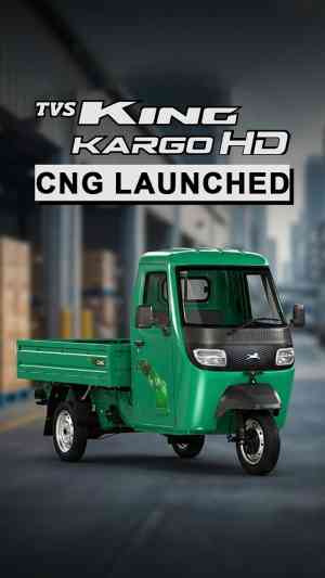 TVS King Kargo HD CNG Three-Wheeler Launched