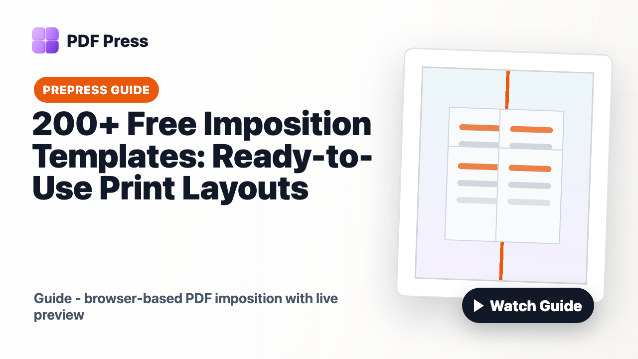 200+ Free Imposition Templates: Ready-to-Use Print Layouts | PDF Press Blog