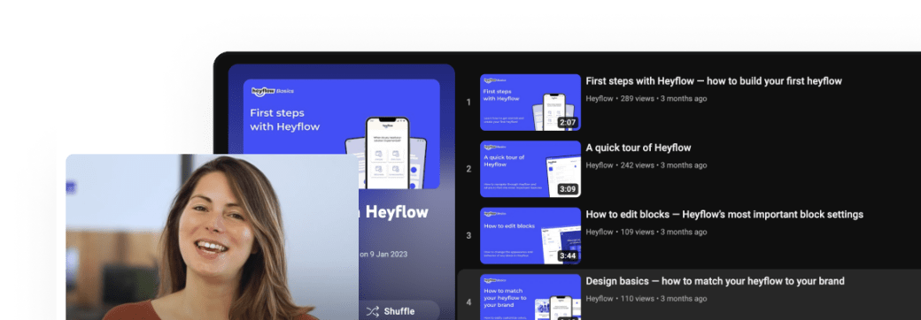 Heyflow-Screenshot – Lernkurve