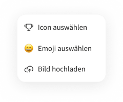 Icon, Bild oder Emoji wählen
