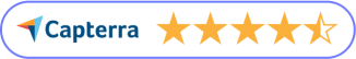 Capterra logo and a 4,5 star rating