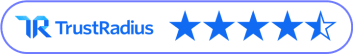 TrustRadius logo and a 4,5 star rating