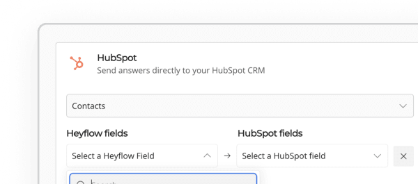 Heyflow-Screenshot – CRM-Integrationen