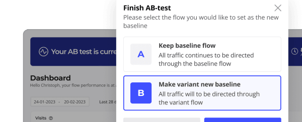 Heyflow screenshot - A/B testing