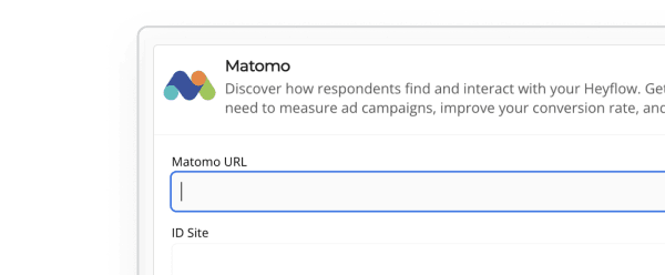 Heyflow screenshot - Matomo integration