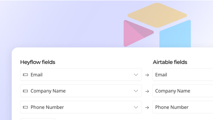 Screenshot of Airtable integration options.