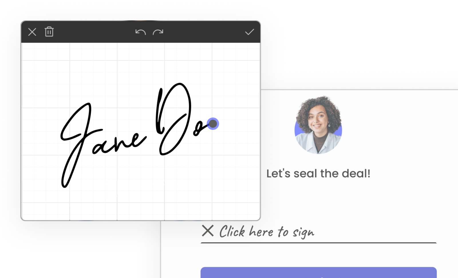 Screenshot of Heyflow's signature block