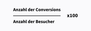 Eine einfache Formel zur Berechnung einer Conversion-Rate