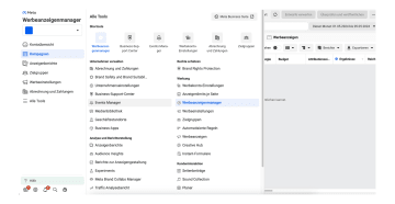 Screenshot aus dem Meta Ads Manager