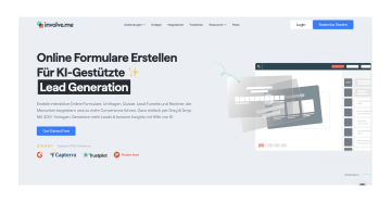 Screenshot von „involve.me hero“.