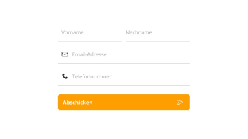 Ein einfaches Formular mit den Feldern Vorname, Nachname, E-Mail-Adresse und Telefonnummer