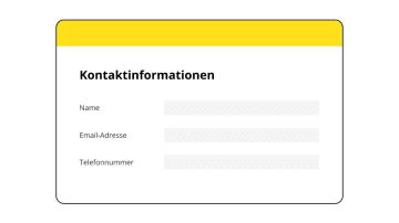 Ein Beispiel für ein Formular mit linksbündigen Beschriftungen