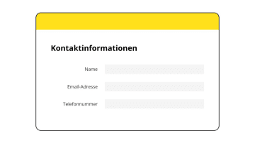 Ein Beispiel für ein Formular mit rechtsbündigen Beschriftungen