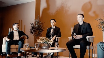 William and the team from Book More Showings at a panel discussion