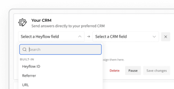 Heyflow screenshot – Your CRM