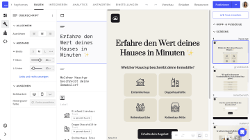 Screenshot, der den Builder von Heyflow zeigt