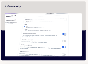Screenshot of ClickFunnel's community app, an alternative funnel builder for meta ads