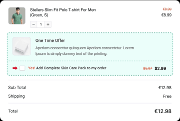 Ecommerce cart checkout created with FunnelKit 