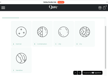 Beauty funnel quiz example