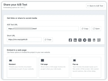 Funnel builders with integrated a/b testing: Involve.me