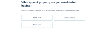 Property buying quiz funnel example