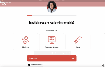 Heyflow Recruiting funnel example
