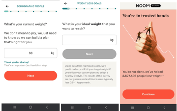 noom weight loss quiz example