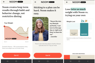 noom's quiz funnel example for weight loss
