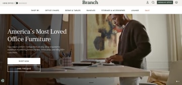 Best home design quiz funnel example: Branch landing page