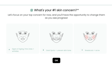 Qure's skin care landing page