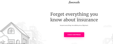Car and home insurance quiz funnel: lemonade landing page