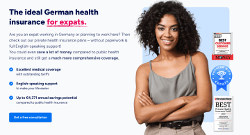Ottonova health insurance landing page