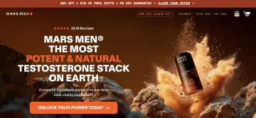 Supplement funnel examples: MarsMen landing page