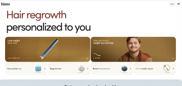 Supplements funnel which convert: hims landing page