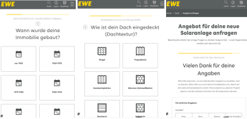 Solar Quiz Funnel Beispiele: EWE