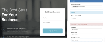QuickPages landing page example