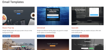 QuickPages email templates