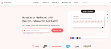 Outgrow homepage