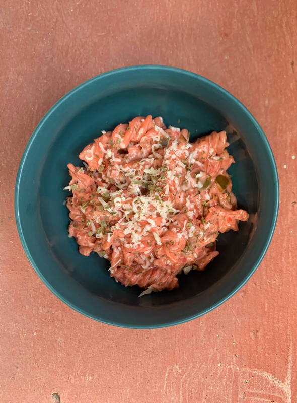 A colourful, superfood-rich, pasta recipe that hits all the right notes on taste and nutrition