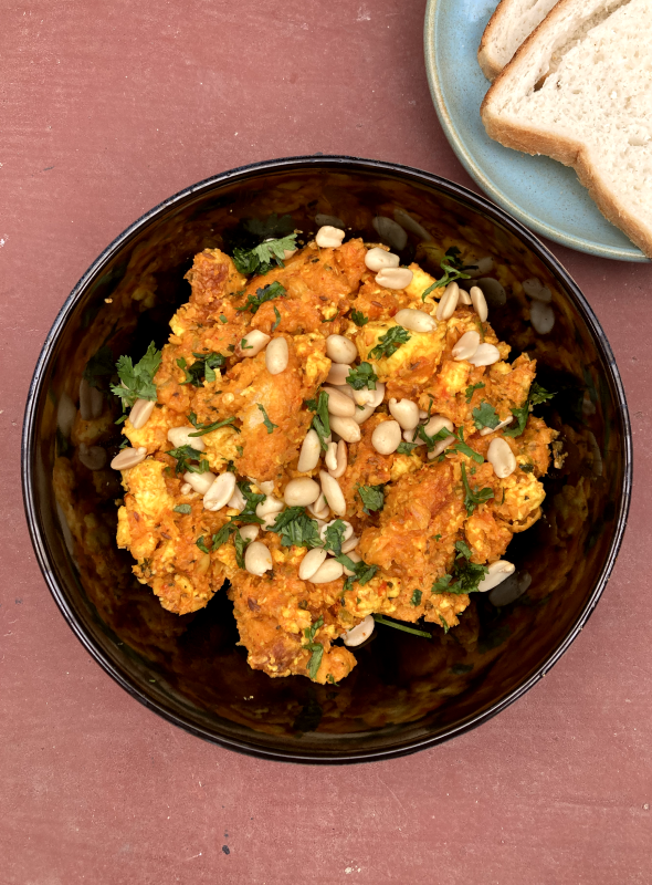 A quick, easy poha variant made with bread cubes, paneer, onions, tomatoes, and spices. A great way to use up bread and up your 'sandwich' game.