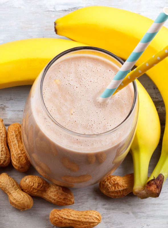 We're about to show you how 4 simple ingredients combine to make a delicious, filling, nutrient-packed smoothie. Add cocoa powder for a more chocolatey version