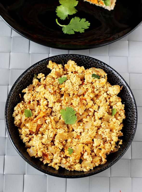 Paneer Bhurji is a fast, protein packed dish, suitable for lunch, dinner, as well as stuffing into a sandwich