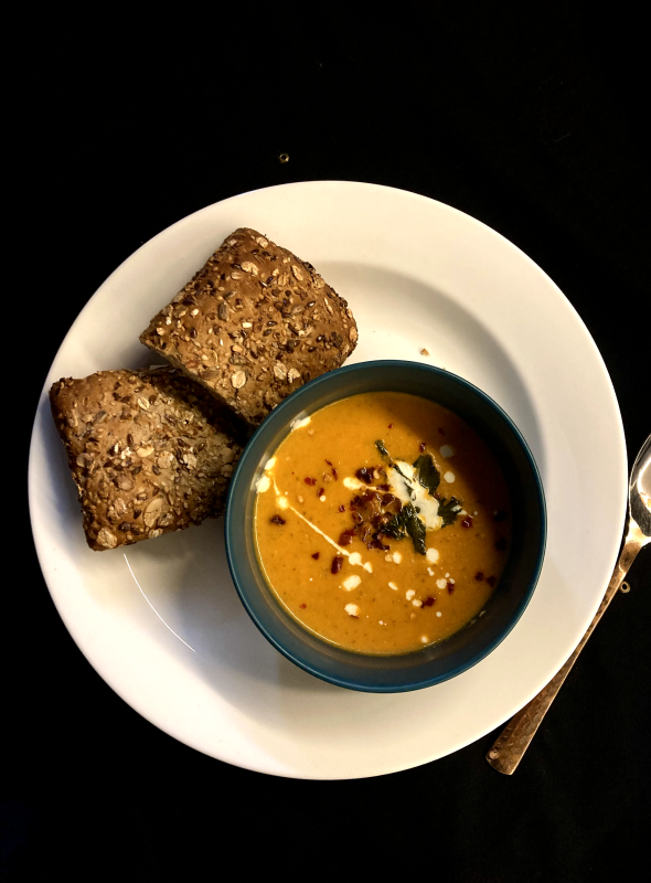 Tomato Soup has great flavors, nice texture and tastes superb with slight tang and sweetness. Pair with toasted bread