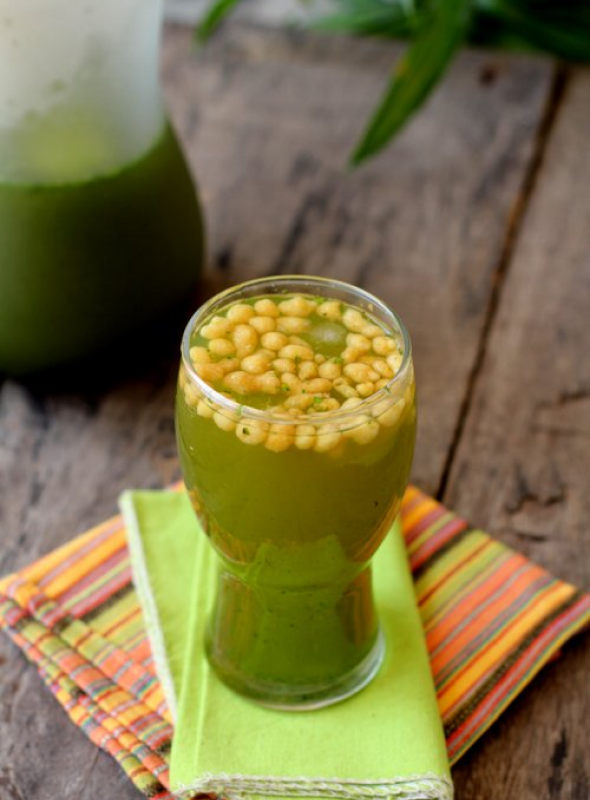 Jal jeera is a famous mint-flavored lemonade generally served as an appetizer and a popular summer drink. The same jaljeera water can be used as Pani puri water as well. Serve chilled