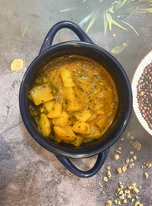 If you're tired and in no mood to make an elaborate meal for lunch/dinner then this is your go-to recipe. Made with simple and easily available ingredients, this potato recipe is sure a simple and easy recipe. Pair with Roti/Paratha