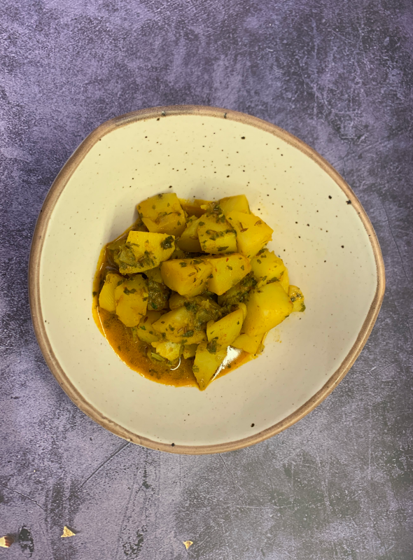 Jeera Aloo is a vibrantly spiced side dish that’s as satisfying to eat as it is easy to prepare. This classic potato recipe is loaded with cumin and fresh herbs, and is naturally gluten-free and vegan. Pair with Roti/Paratha