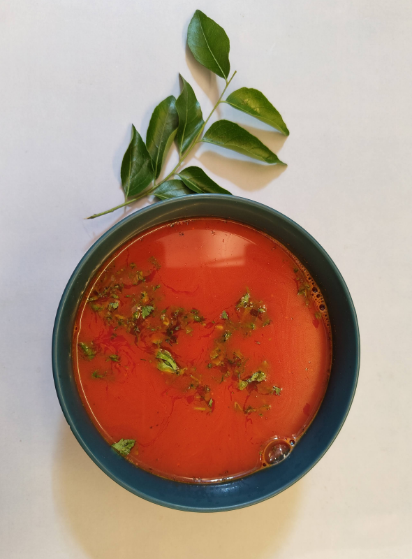 This beetroot rasam has light sweet tones of the beetroot blending beautifully with tamarind's sour taste and the spiciness from the black peppers and dry red chilies. Serve beetroot rasam hot with steamed rice. You can also have it as a soup or starter before South Indian meals