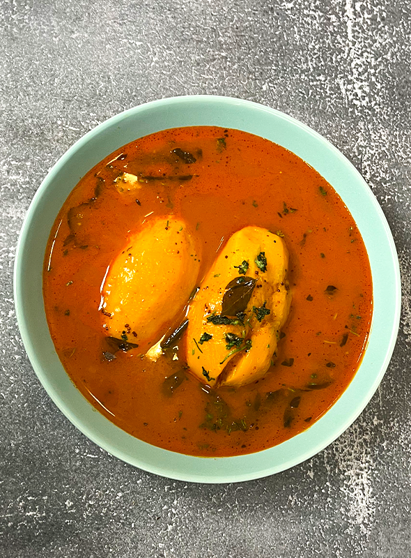 Mango Pulsu is a traditional South Indian dish typically prepared during the summer when mangoes are in season. It is a tangy and spicy dish that is made with ripe mangoes, tamarind, and a few other flavorful ingredients. Use small and ripe mangoes for this recipe. Pair with steamed Rice