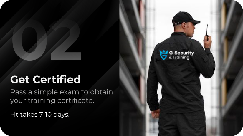 Male security officer monitoring premises outdoors